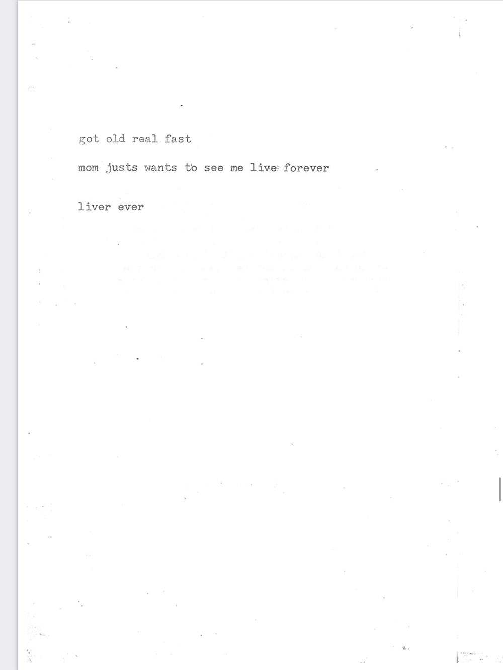 an image of typewritten text